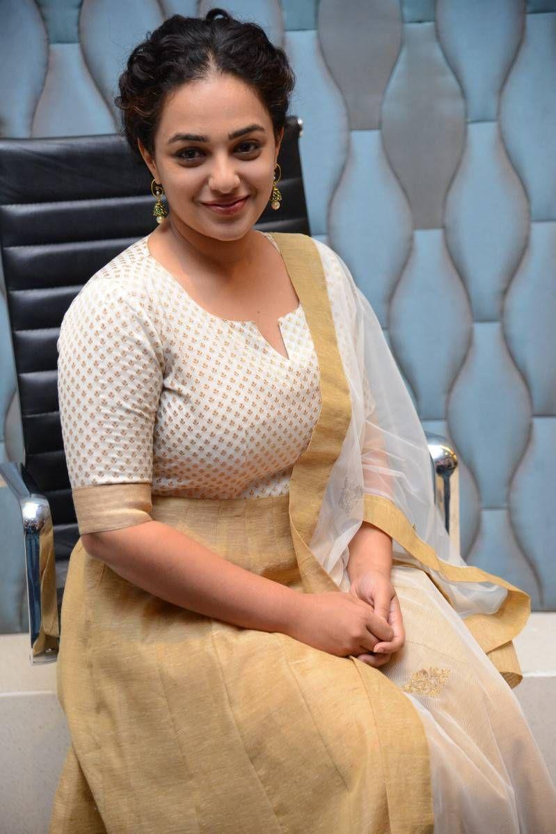 Nithya Menen Stills At 100 Days Of Love Movie Press Meet