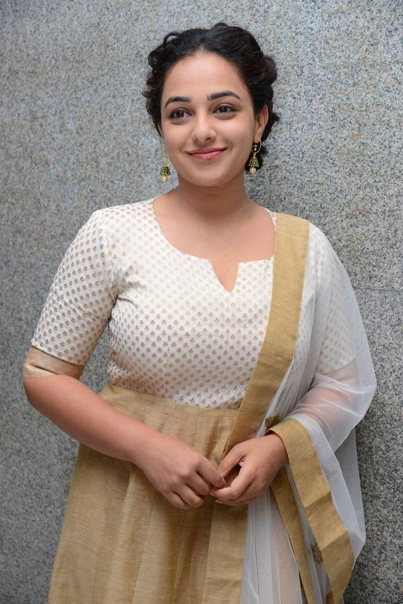 Nithya Menen Stills At 100 Days Of Love Movie Press Meet