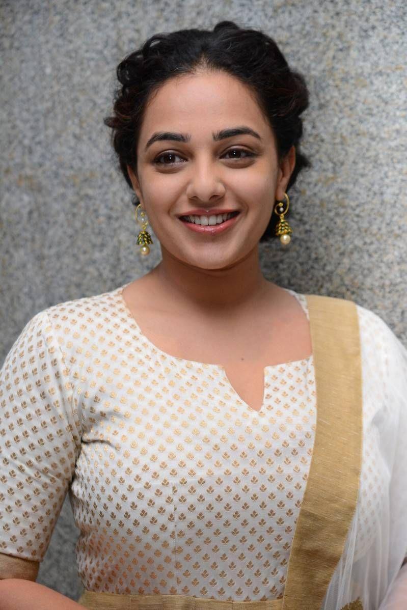 Nithya Menen Stills At 100 Days Of Love Movie Press Meet