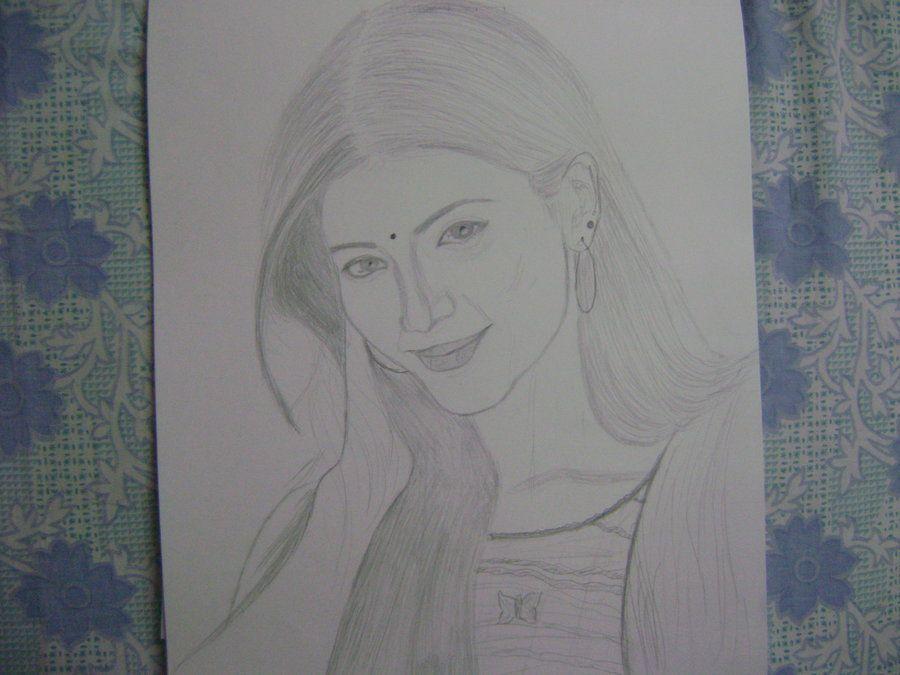 Pencil Sketch of Shruti Haasan Photos