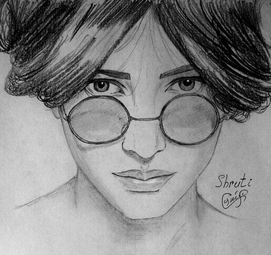 Pencil Sketch of Shruti Haasan Photos