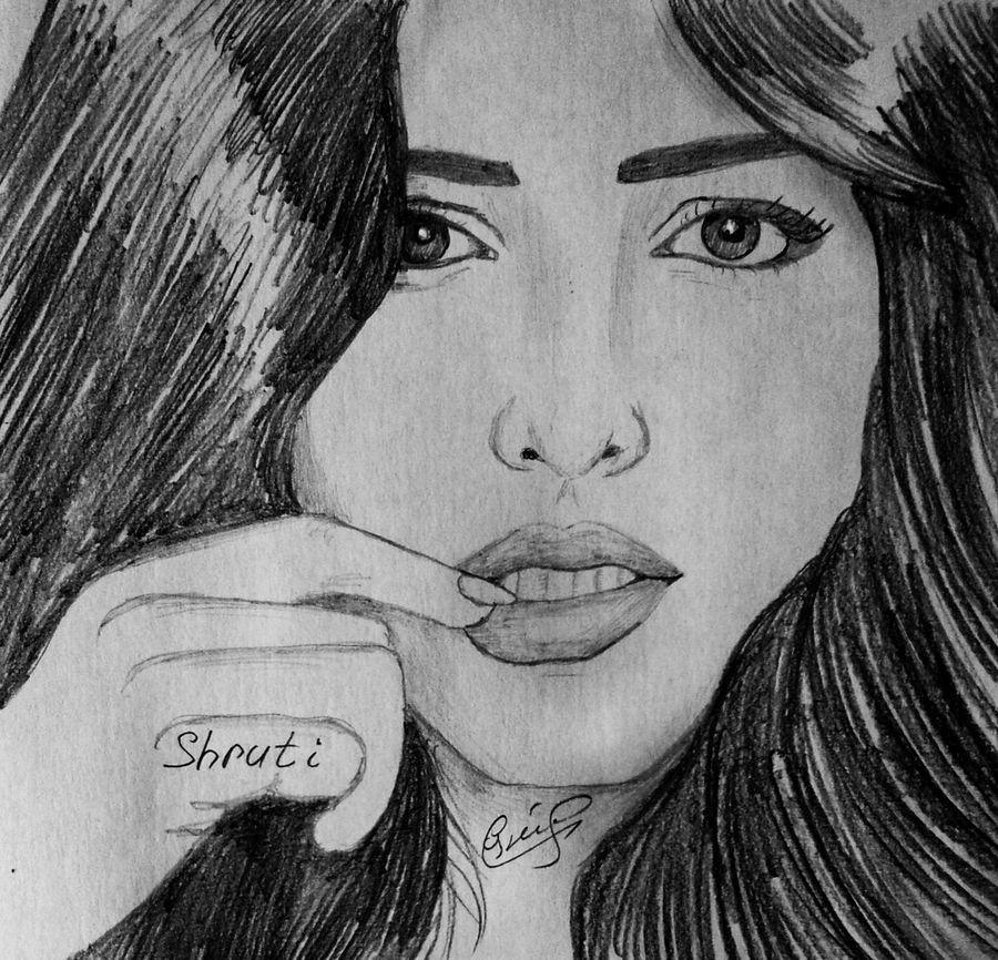 Pencil Sketch of Shruti Haasan Photos