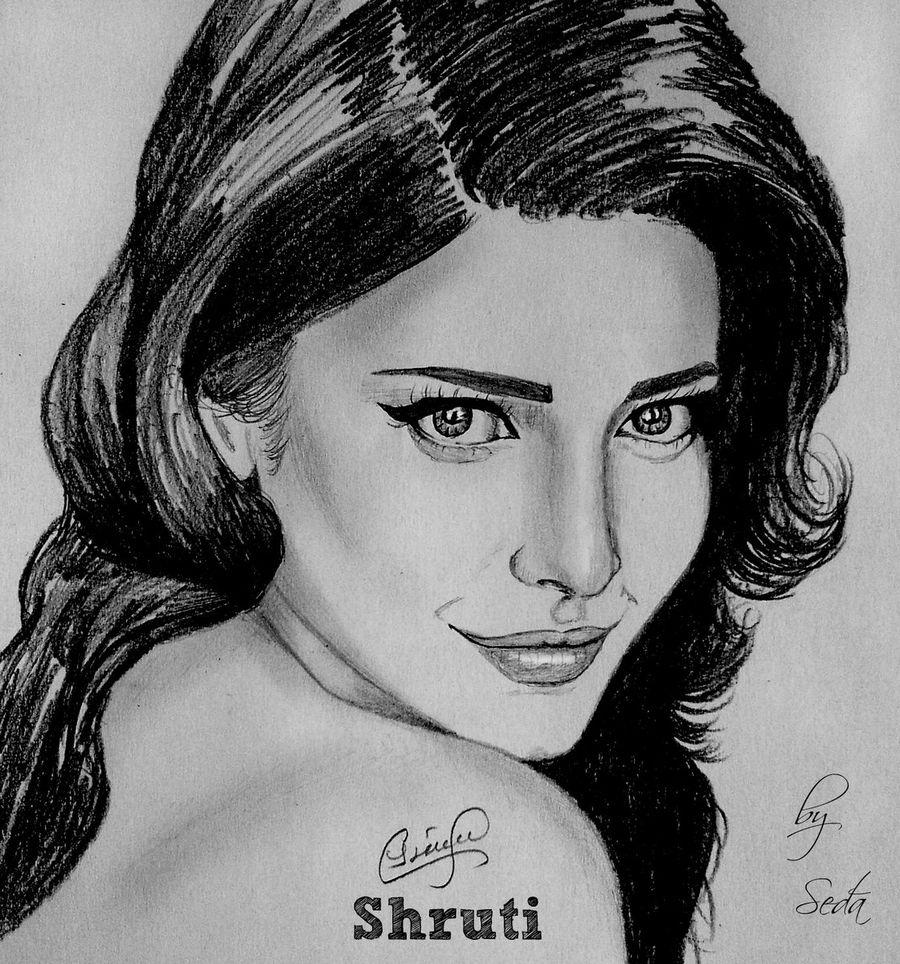 Pencil Sketch of Shruti Haasan Photos