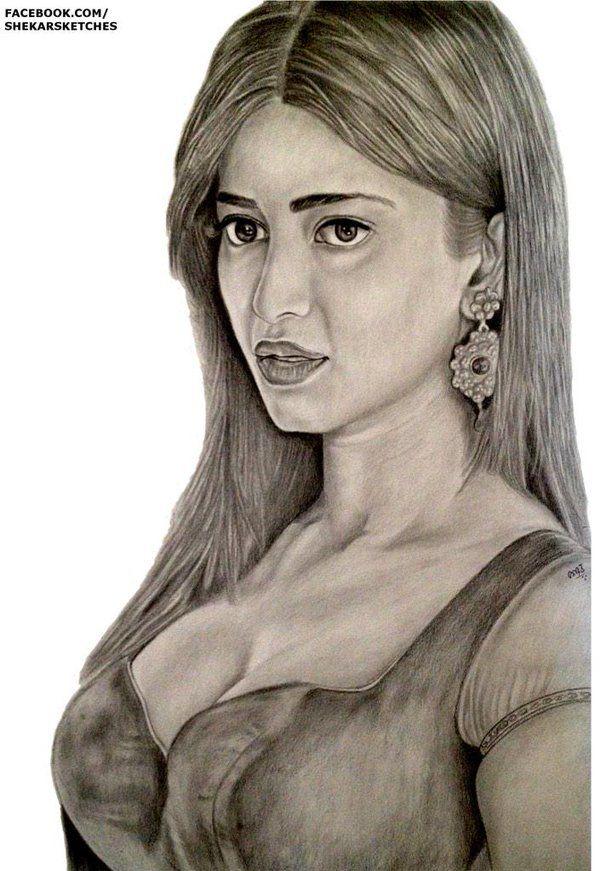 Pencil Sketch of Shruti Haasan Photos