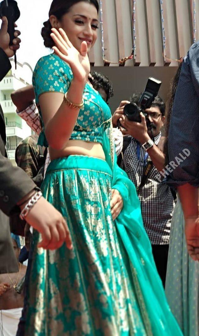 Photos: Trisha looks absolutely alluring in this blue outfit!