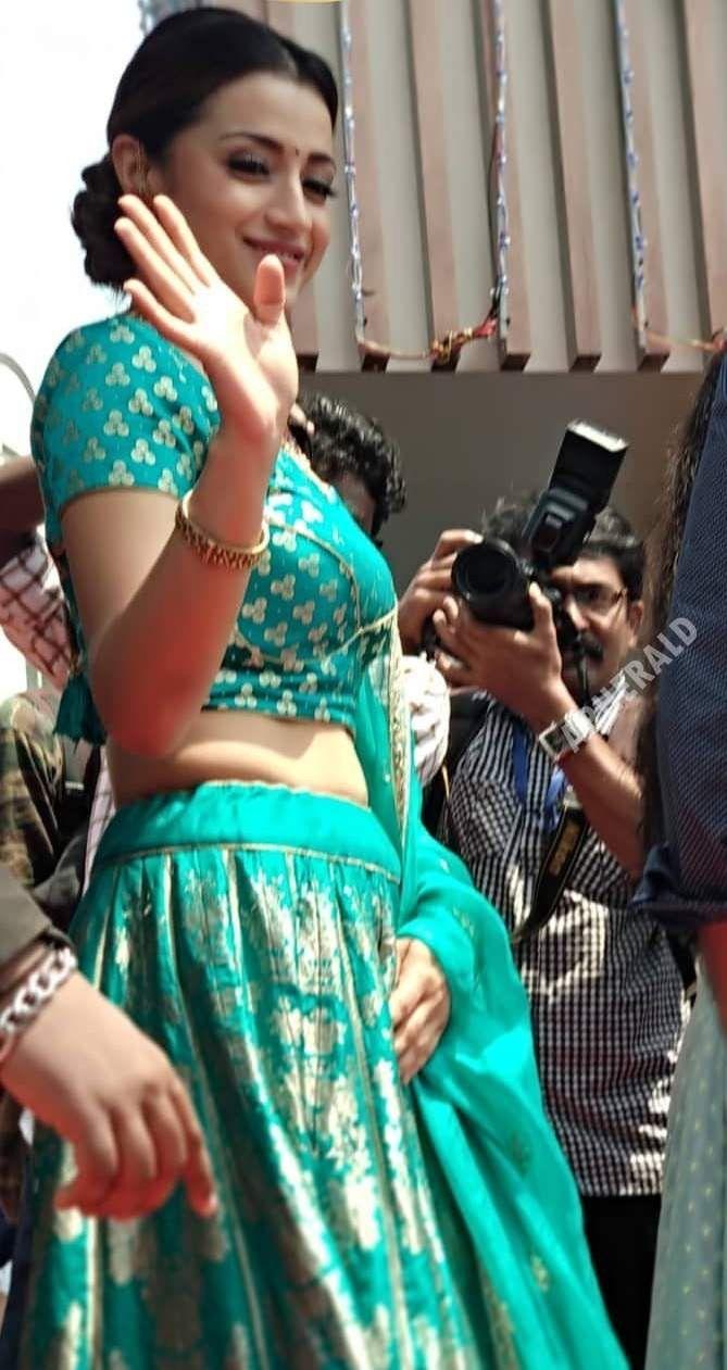 Photos: Trisha looks absolutely alluring in this blue outfit!