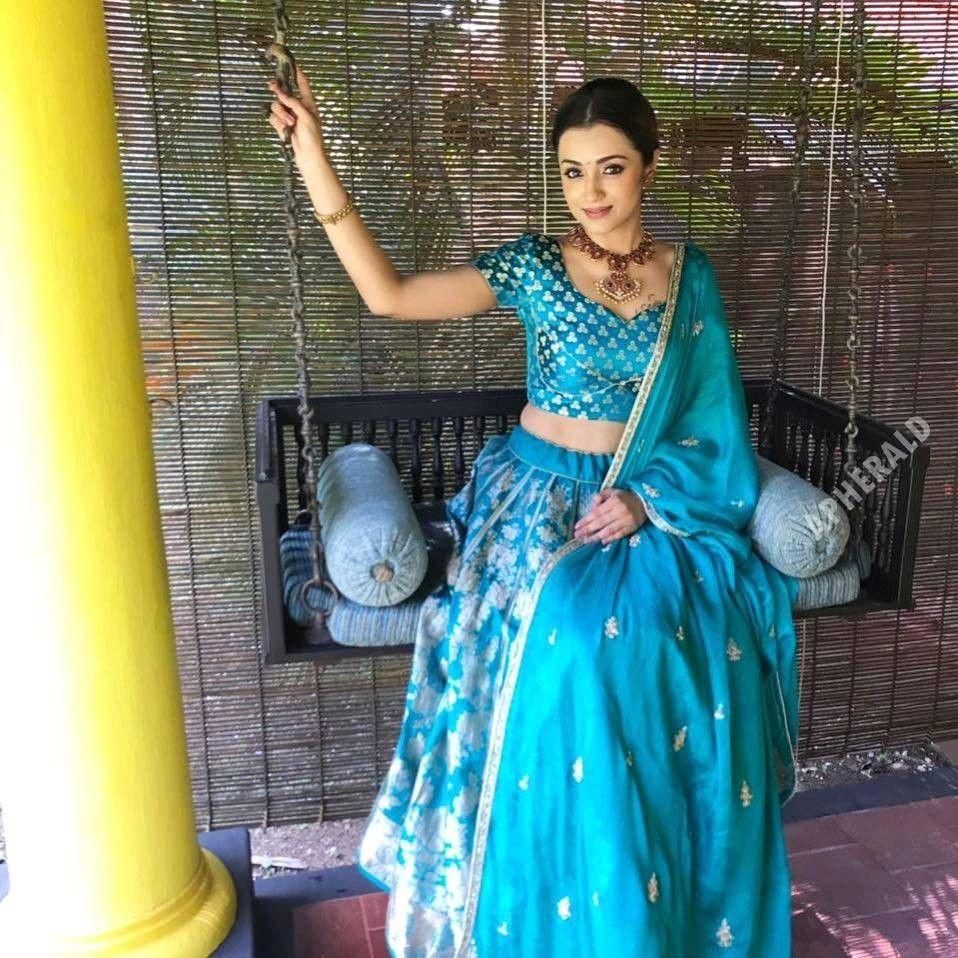 Photos: Trisha looks absolutely alluring in this blue outfit!