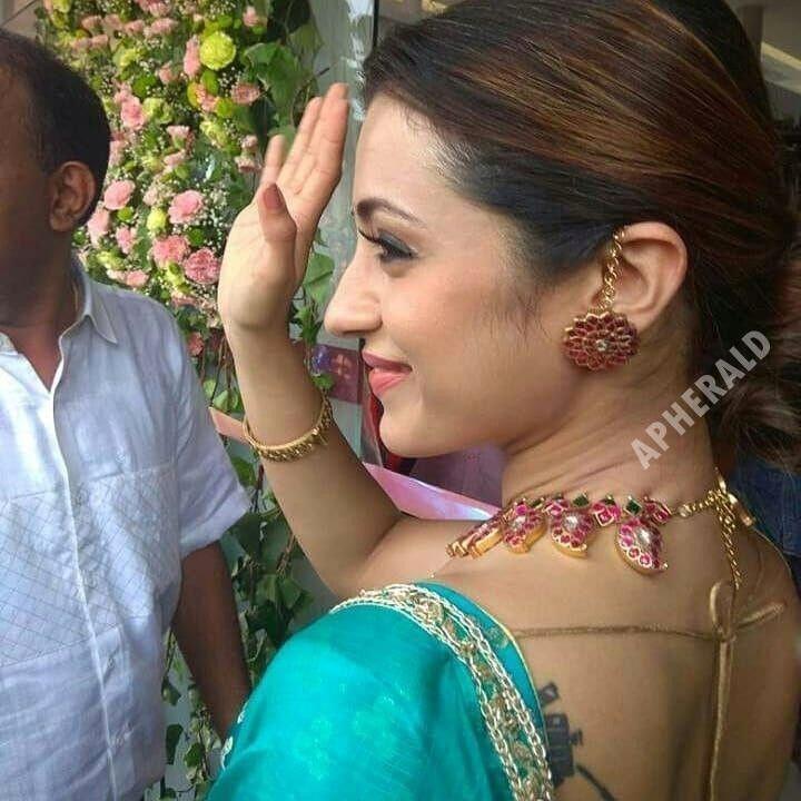 Photos: Trisha looks absolutely alluring in this blue outfit!