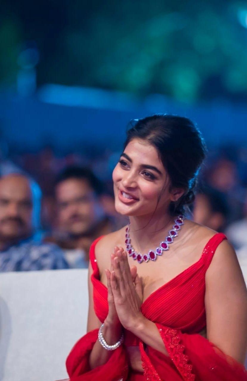 Pooja Hegde at Maharshi success event