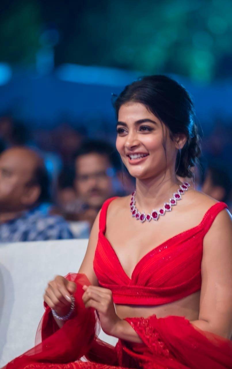 Pooja Hegde at Maharshi success event