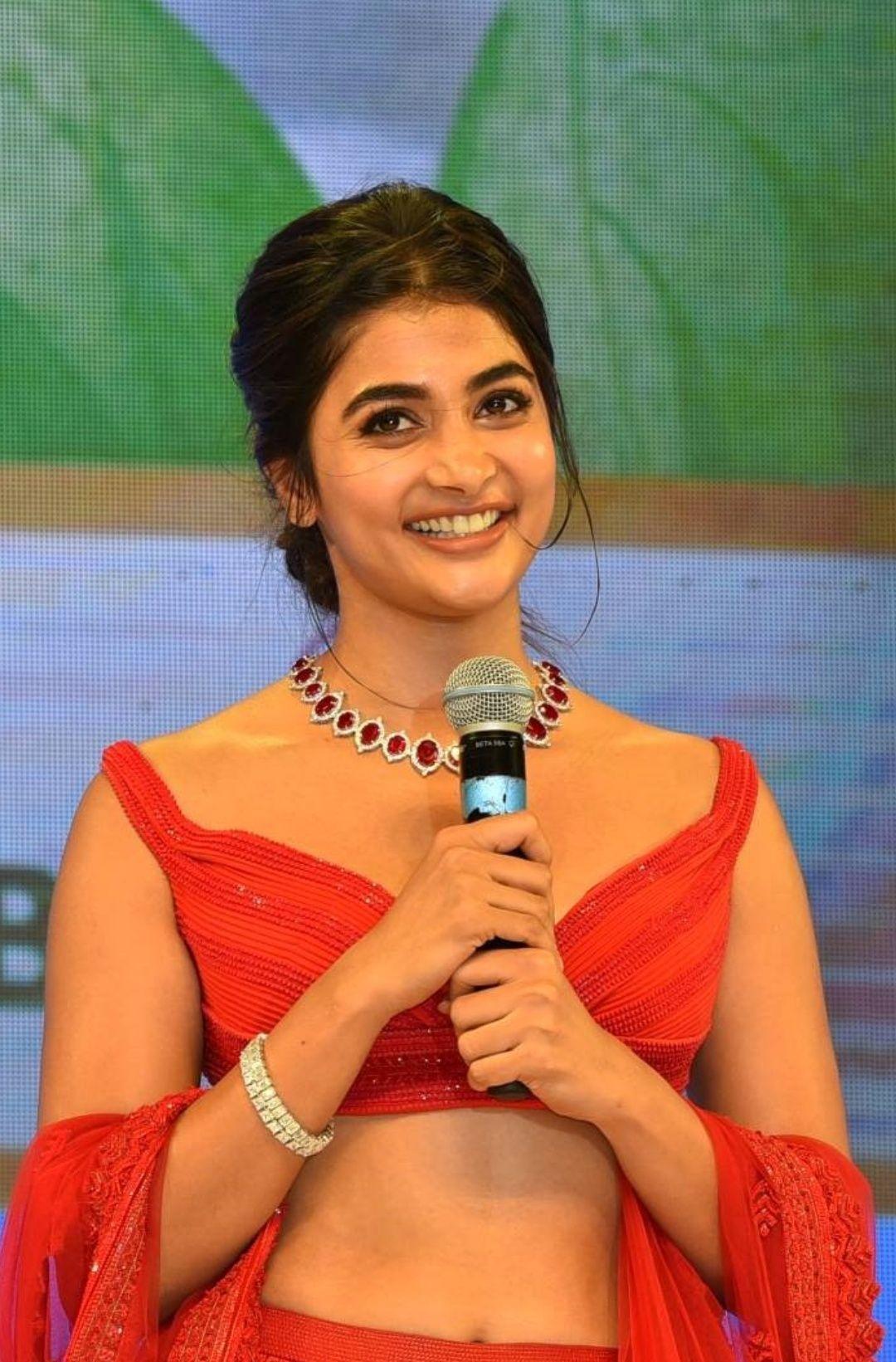 Pooja Hegde at Maharshi success event