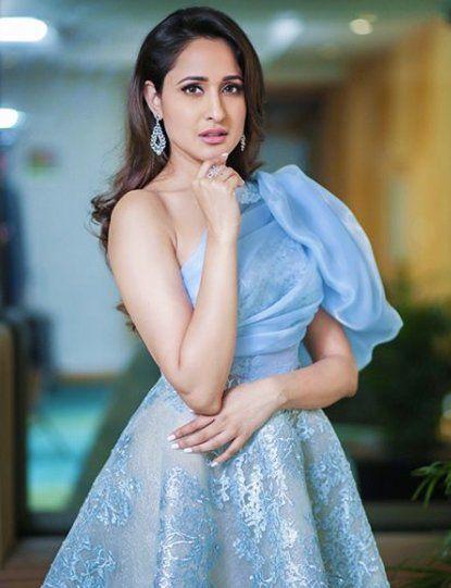 Pragya Jaiswal Hot Photos In Blue Colour Dress