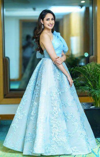 Pragya Jaiswal Hot Photos In Blue Colour Dress