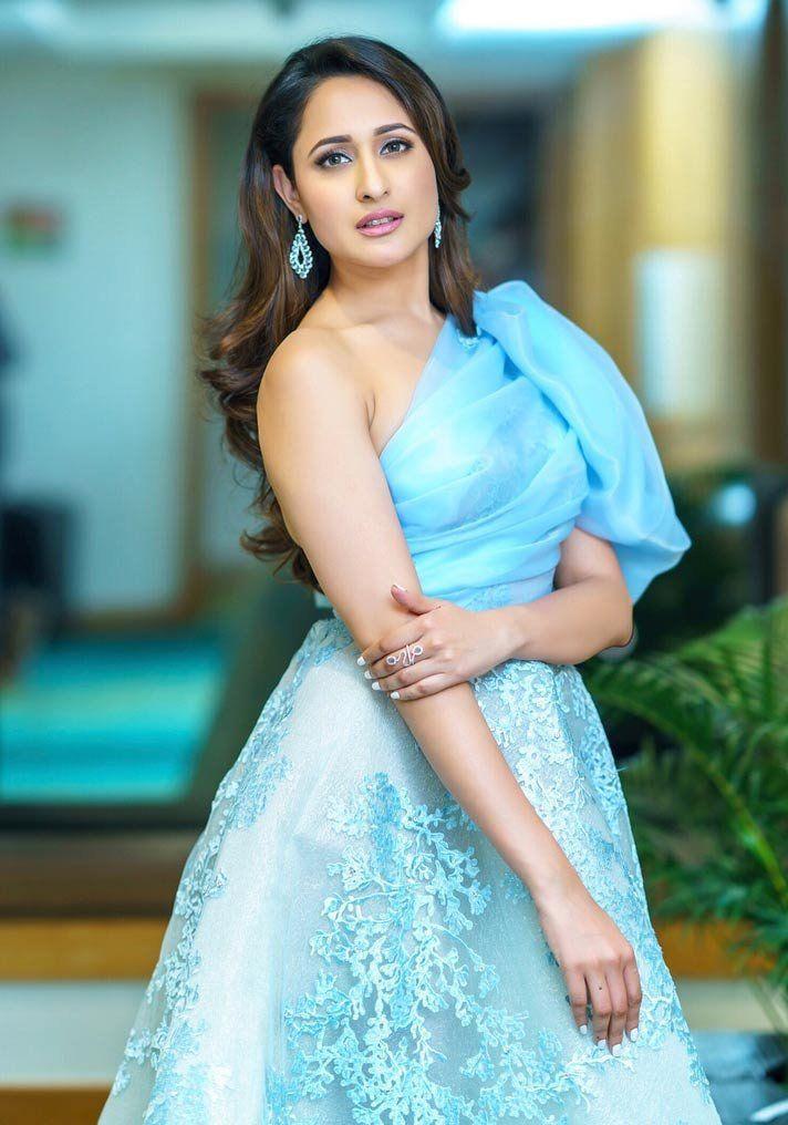 Pragya Jaiswal Hot Photos In Blue Colour Dress