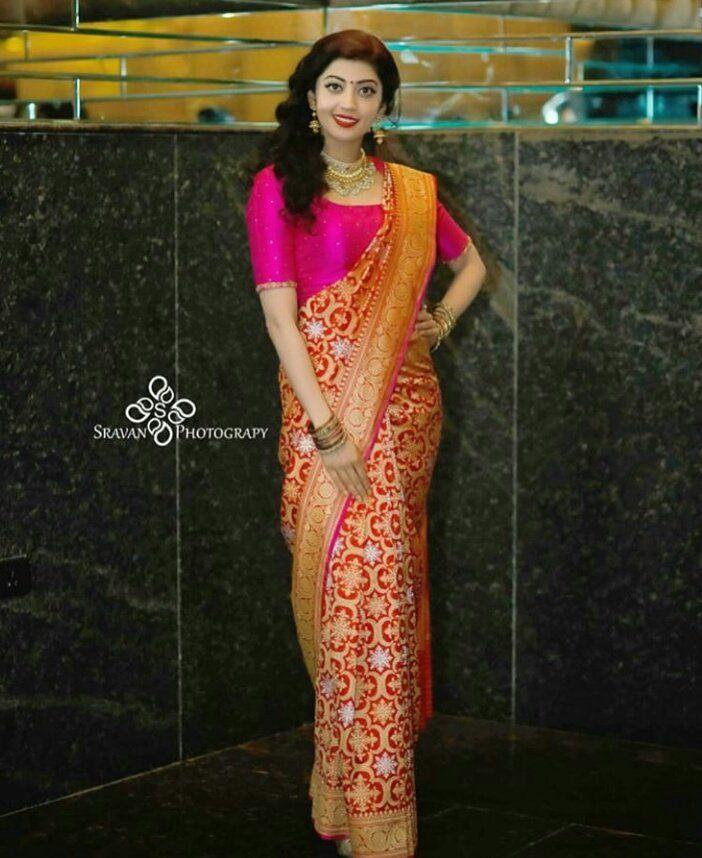 Pranitha Subhash Latest Saree Photo Stills