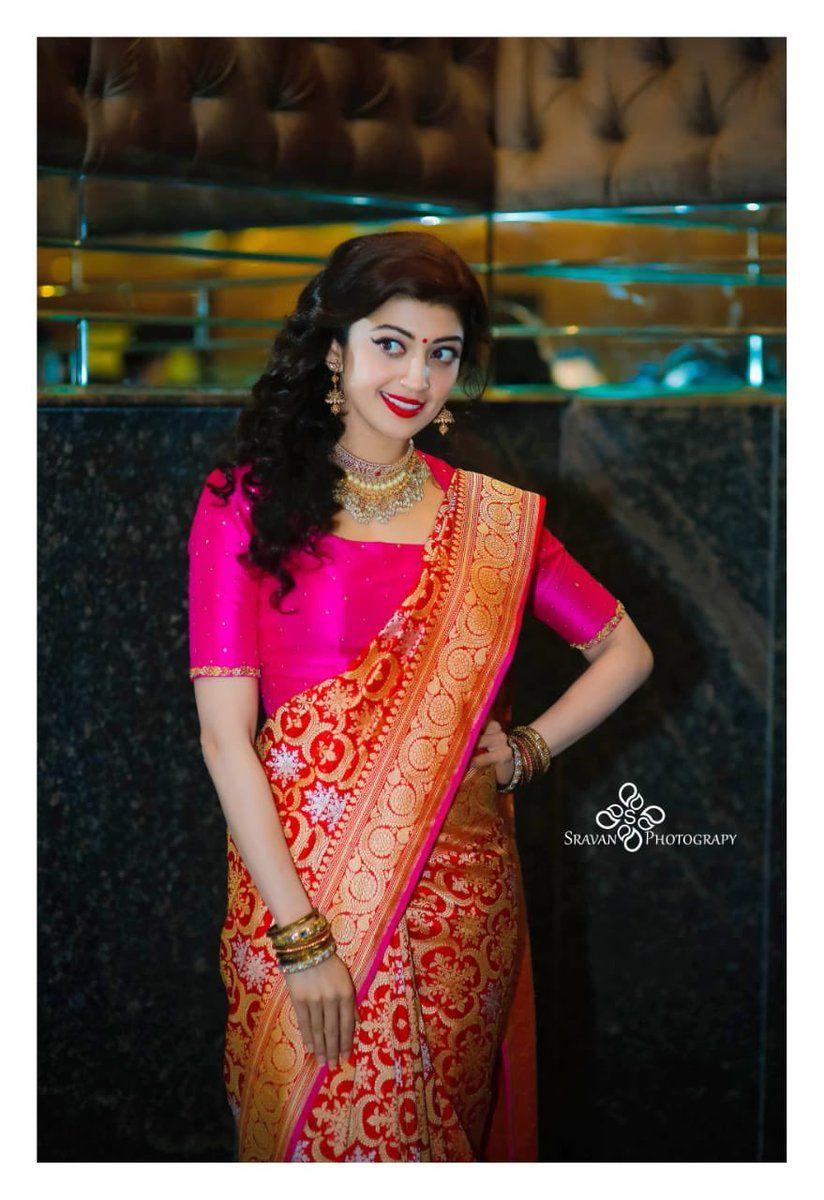 Pranitha Subhash Latest Saree Photo Stills