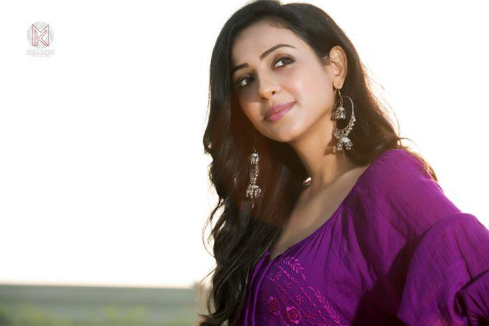 Priya Shri Magenta Colour Dress Photo Shoot Stills