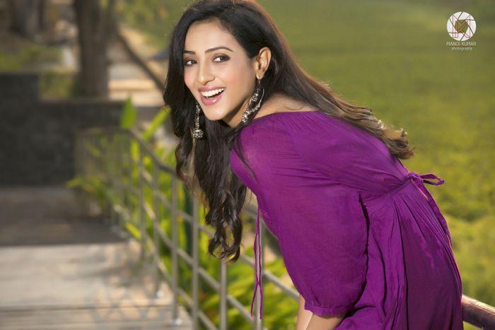 Priya Shri Magenta Colour Dress Photo Shoot Stills