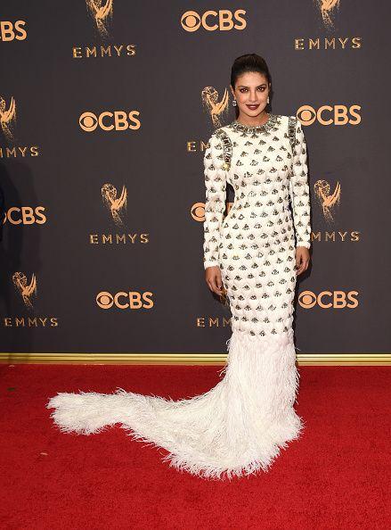 Priyanka Chopra Stills at Emmys Awards 2017 Red Carpet