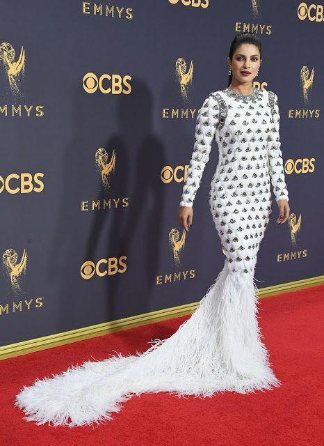 Priyanka Chopra Stills at Emmys Awards 2017 Red Carpet