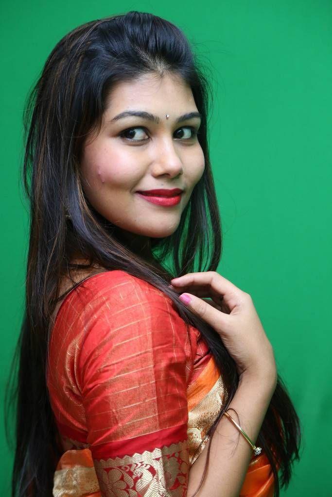 Rachana Smith Photo Shoot Stills In Traditional Orange Saree