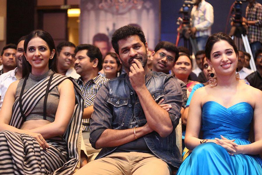 Rakul Preet Singh Navel Exposing Stills At Abhinetri Audio