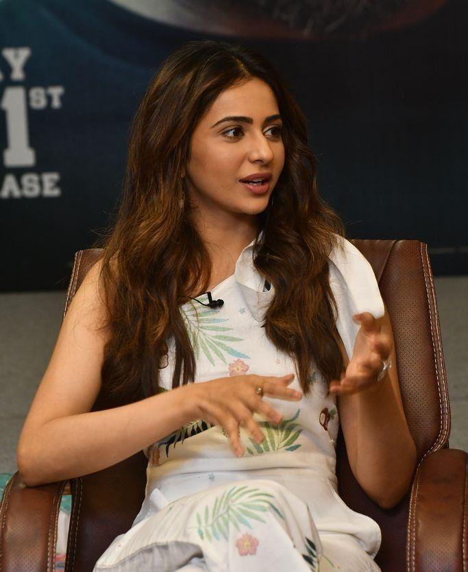 Rakul Preet during a TV Show interview regarding NGK movie