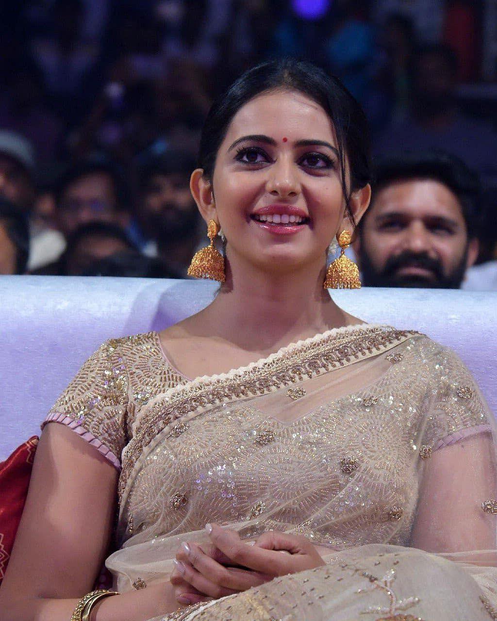 Rakul Preet spotted in Traditional attire at an event in Chennai