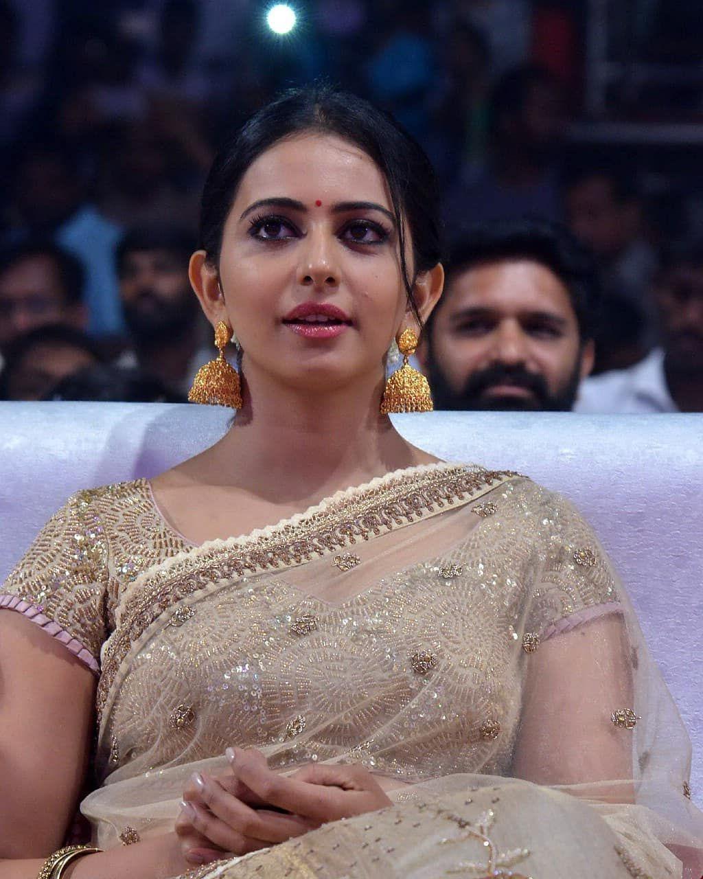 Rakul Preet spotted in Traditional attire at an event in Chennai