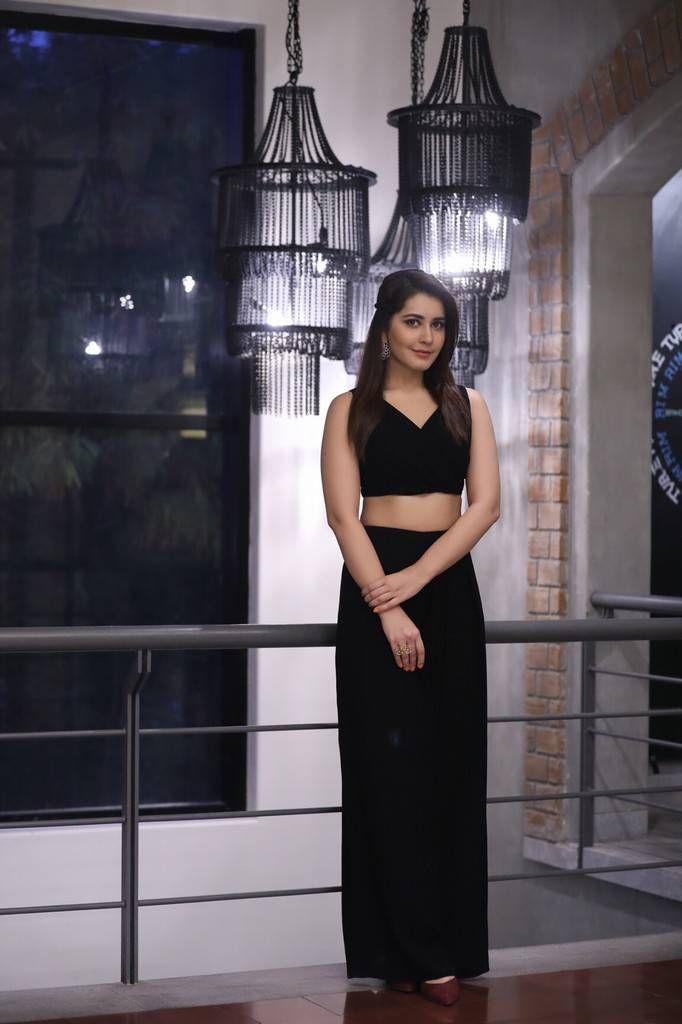 Rashi Khanna Photo Shoot Stills In Black Sleeveless Top