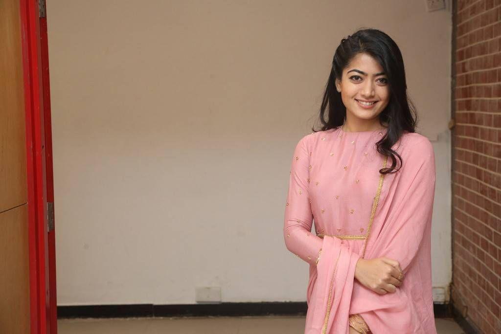 Rashmika Mandanna Stills At Chalo Movie Thanks Meet