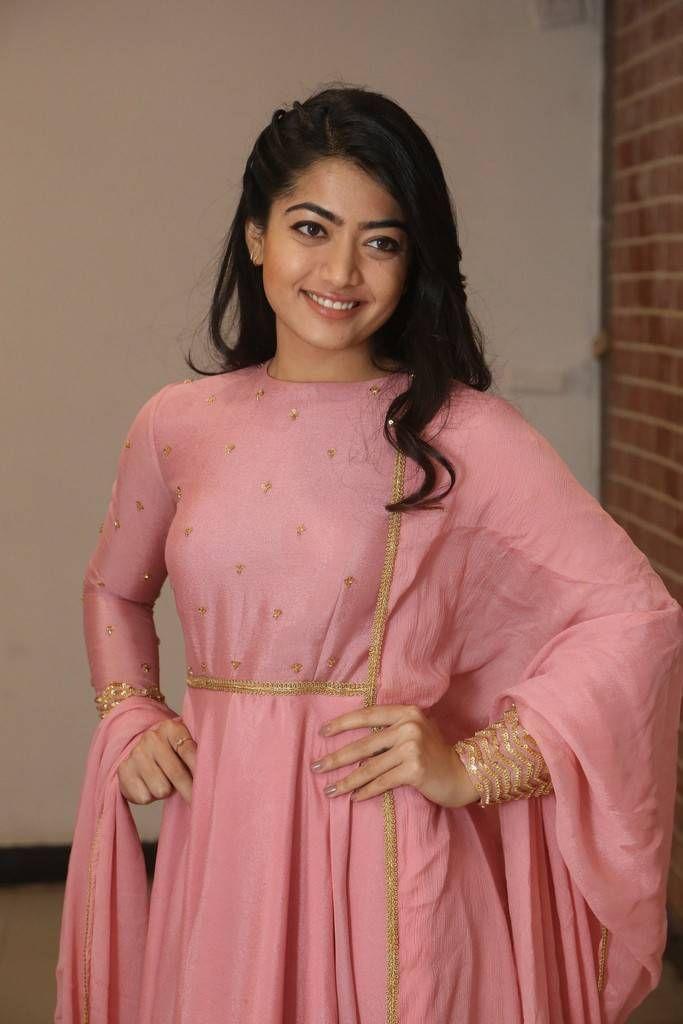 Rashmika Mandanna Stills At Chalo Movie Thanks Meet