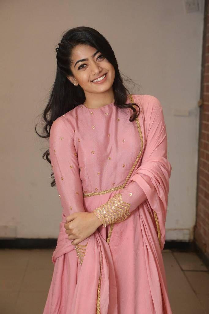 Rashmika Mandanna Stills At Chalo Movie Thanks Meet