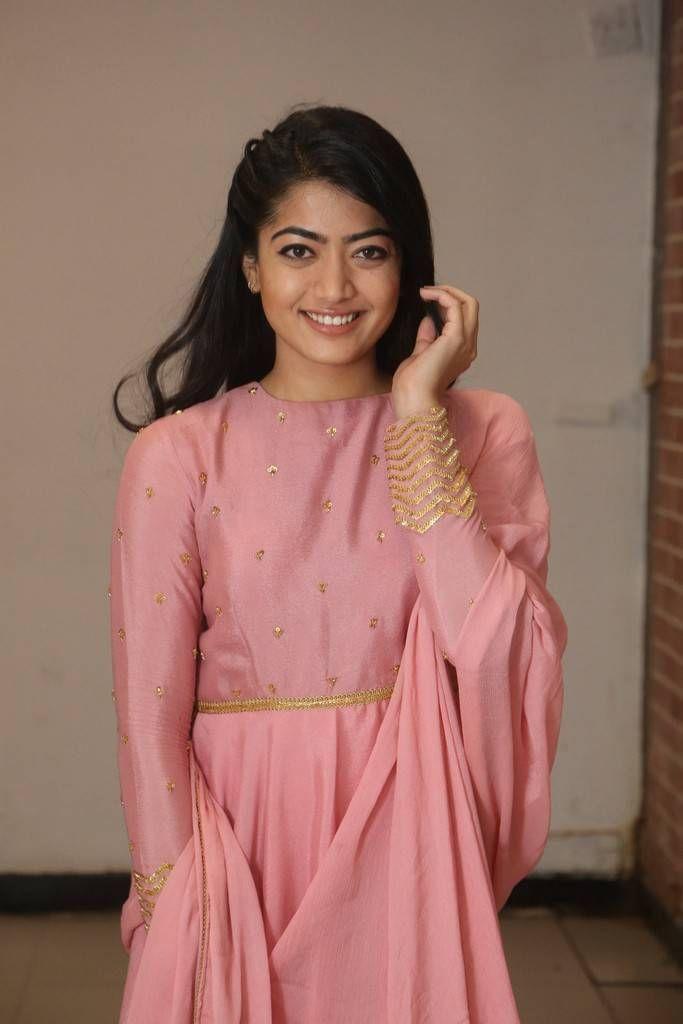 Rashmika Mandanna Stills At Chalo Movie Thanks Meet