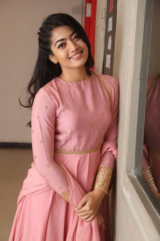 Rashmika Mandanna Stills At Chalo Movie Thanks Meet