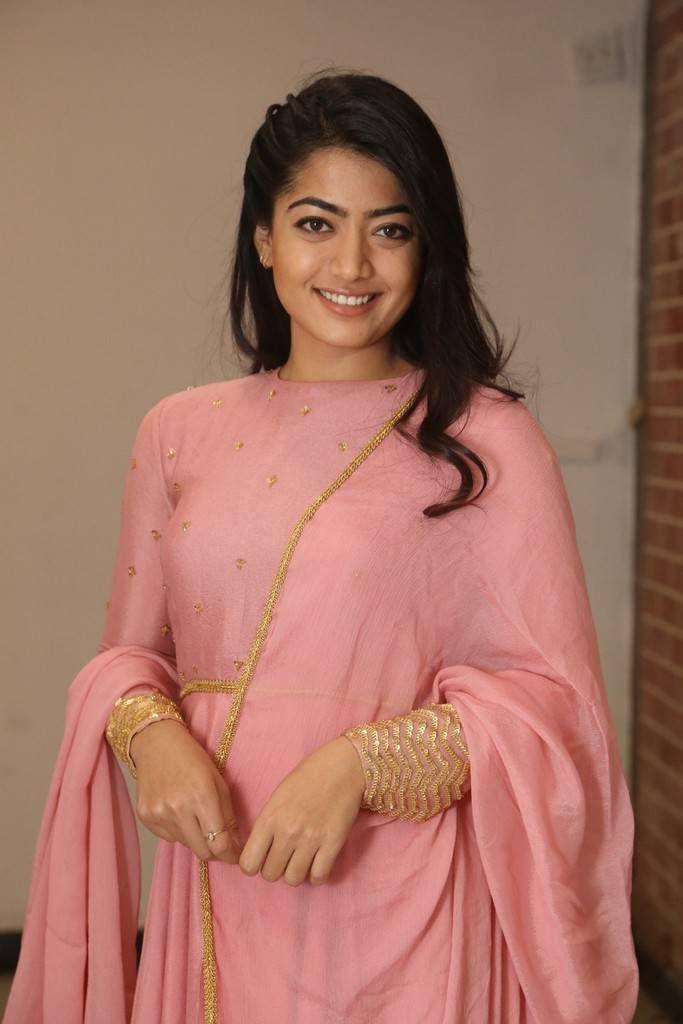 Rashmika Mandanna Stills At Chalo Movie Thanks Meet