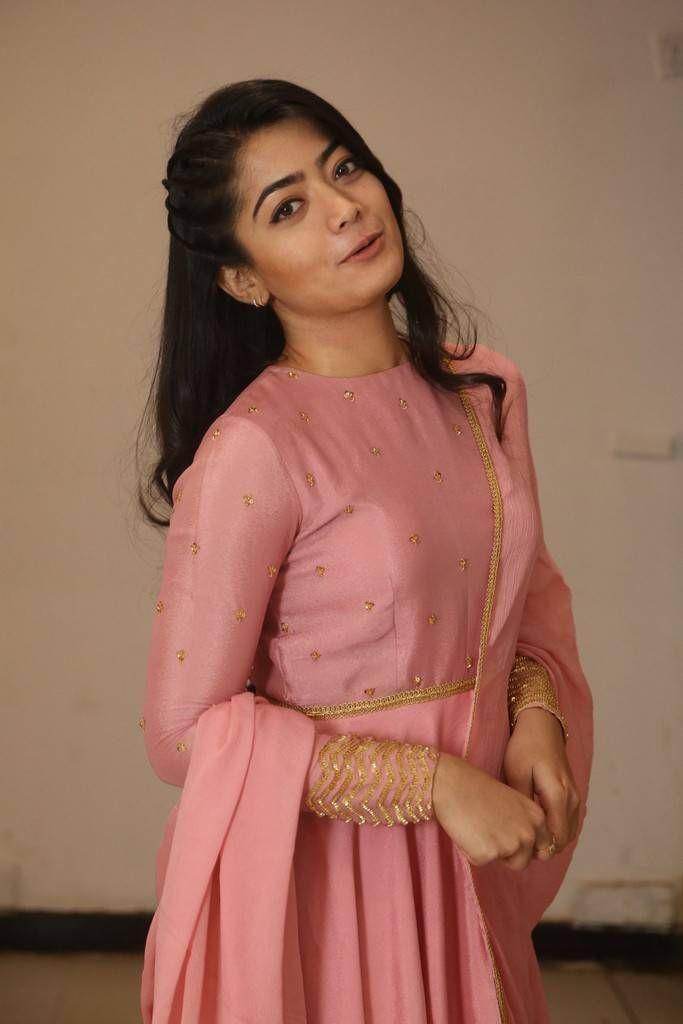 Rashmika Mandanna Stills At Chalo Movie Thanks Meet