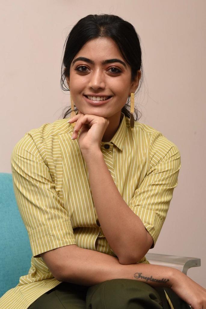 Rashmika Mandanna Stills at Media Interaction about DevaDas