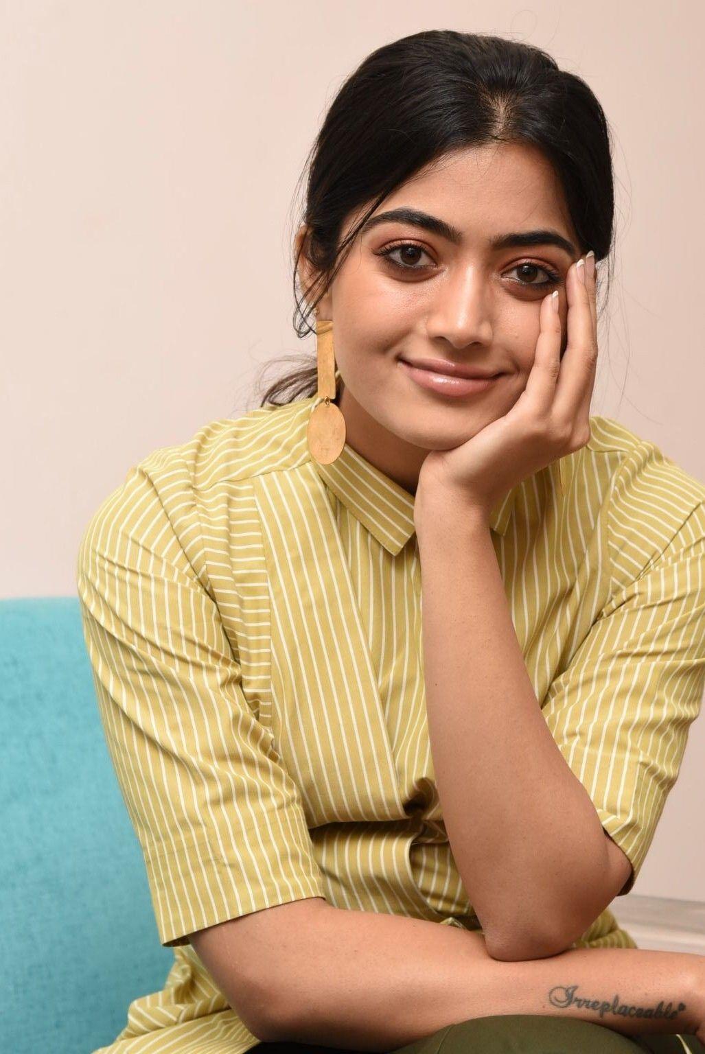 Rashmika Mandanna Stills at Media Interaction about DevaDas