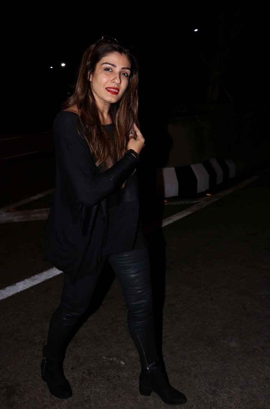 Raveena Tandon Spotted At Airport Photos