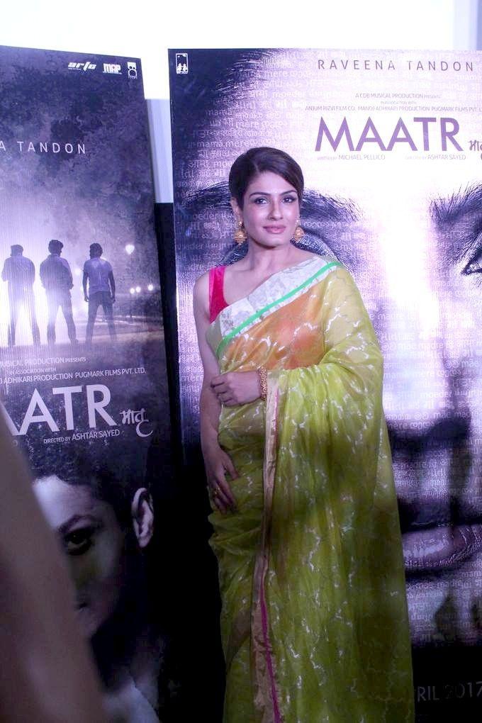 Raveena Tandon Stills At Maatr Film Poster Launch