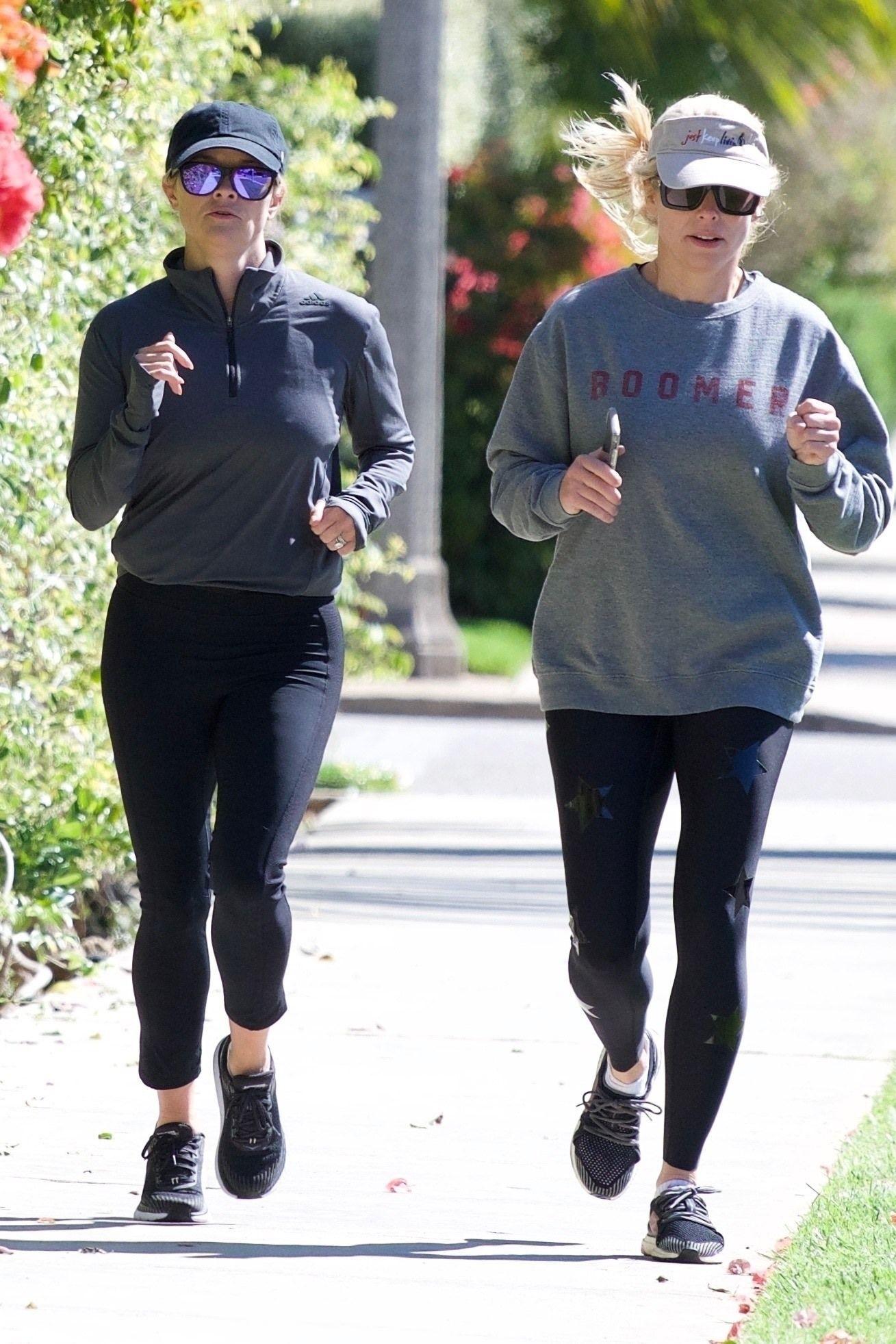 Reese Witherspoon Jogging in Brentwood