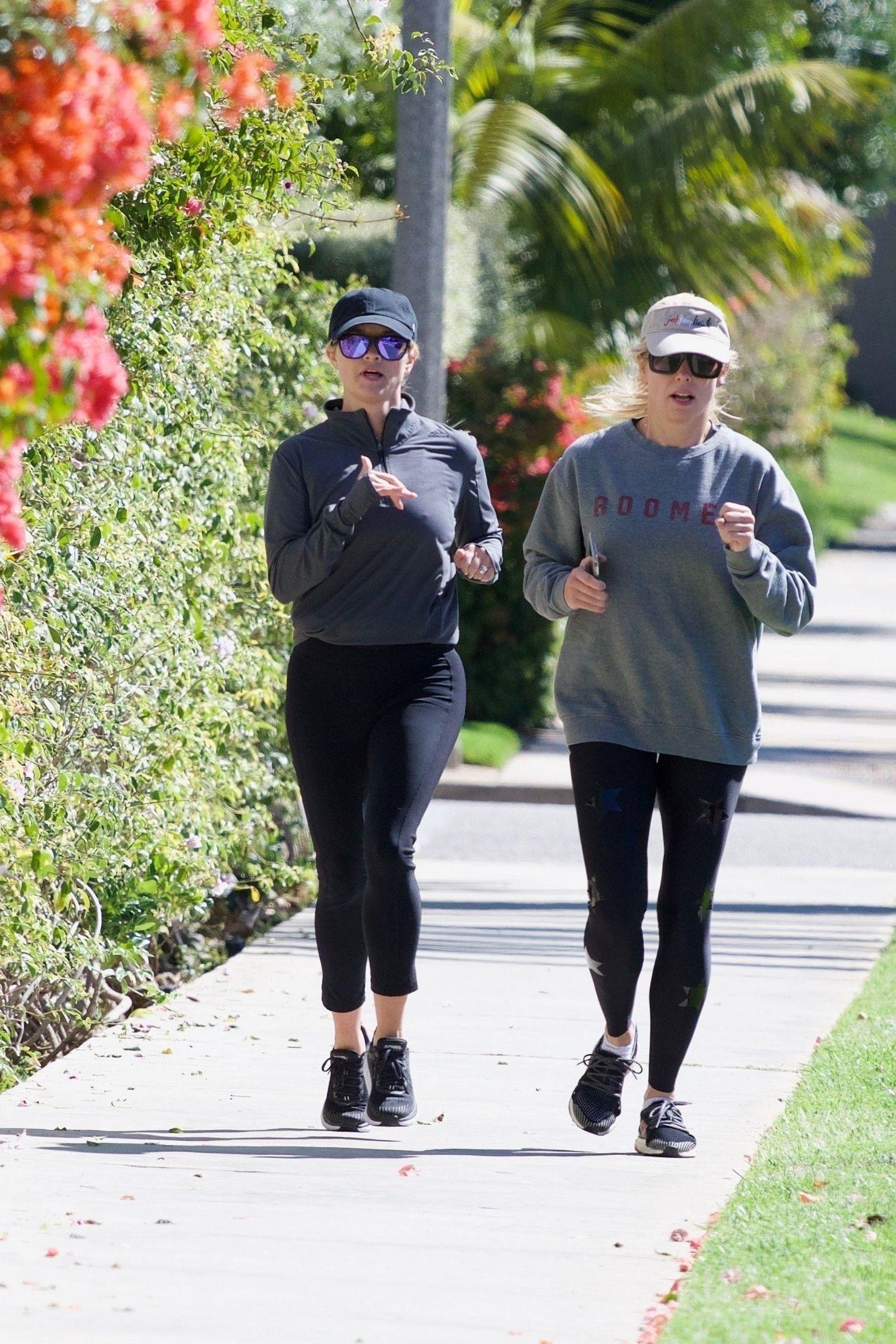 Reese Witherspoon Jogging in Brentwood