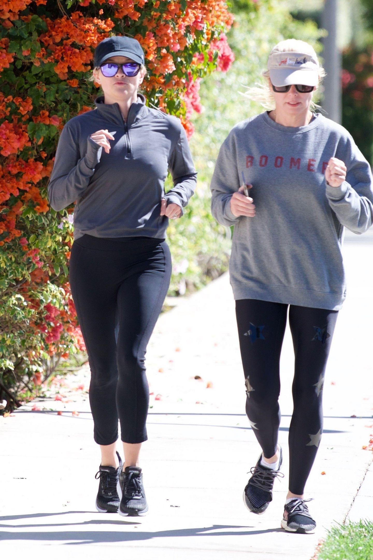 Reese Witherspoon Jogging in Brentwood