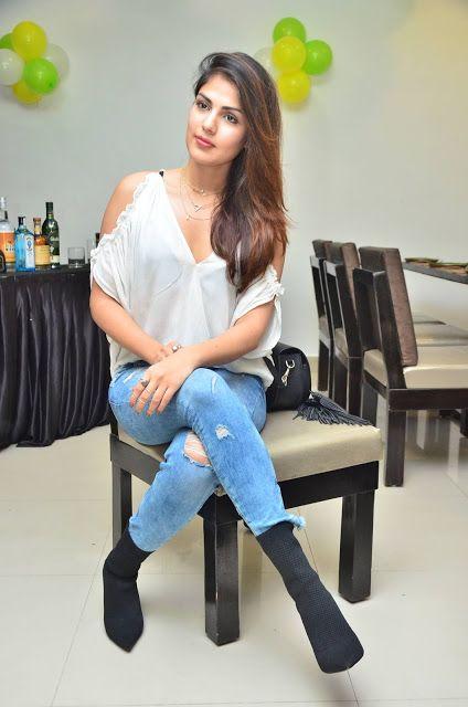Rhea Chakraborty Hot Stills at Junior Kuppanna Restaurant Launch