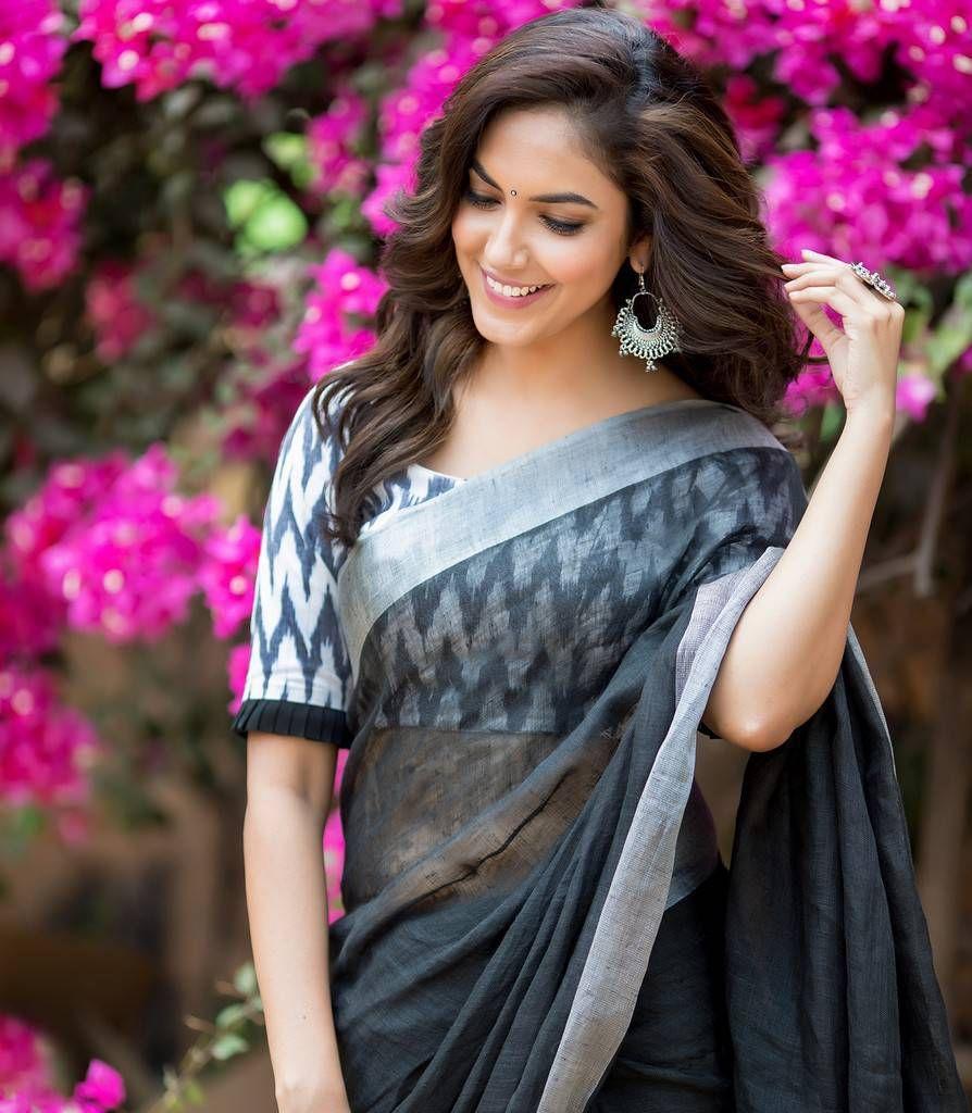 Ritu Varma Black Saree Photo Shoot Stills