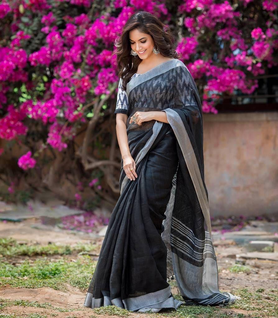 Ritu Varma Black Saree Photo Shoot Stills