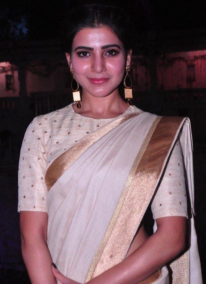 Samantha White Saree Latest Photos