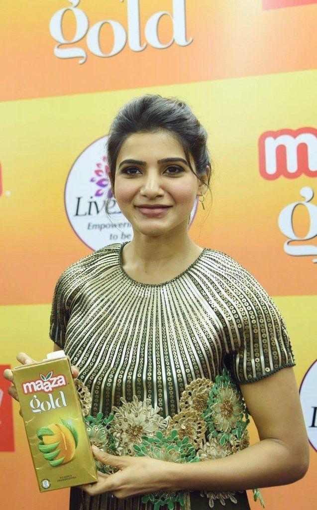 Samantha at the launch of Maaza Gold in Bangalore Photos