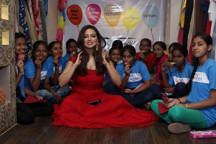 Sana Khan Stills At Angel Xpress foundation Inauguration